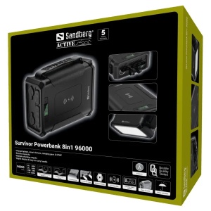 Powerbank Sandberg SURVIVOR USB-C/A/PD/DC 12V 420-78 96000mAh PD60W - Img 3