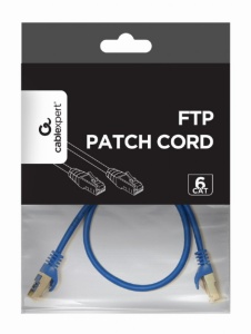 PP6-0.5M/B Gembird Mrezni kabl, CAT6 FTP Patch cord 0.5m blue - Img 1