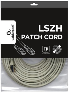 PP6A-LSZHCU-25M Gembird Mrezni kabl, SFTP CAT.6A BAKARNI LSZH Patch cord 25m Grey - Img 1