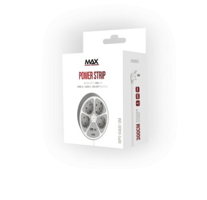 Produžni kabl sa prenaponskom zaštitom sa 4 utičnice MAX MPS-04UG-3M/3m/USB portovi - Img 2