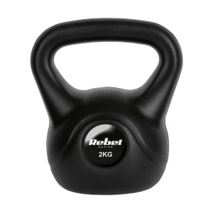 REBEL ACTIVE Bitumenski kettlebell teg crni girja 2kg RBA-2311 - Img 2
