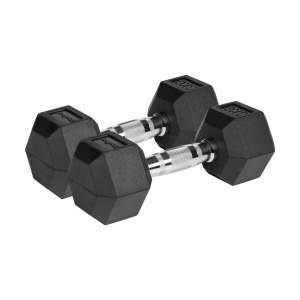 REBEL ACTIVE Gumirani HEX tegovi (bučice), par 2x6 kg, model RBA-2325-06