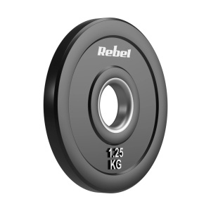 REBEL ACTIVE Olimpijski tegovi BUMPER gumirani 2x1.25kg za šipku 51mm RBA-2144-01.25 - Img 4