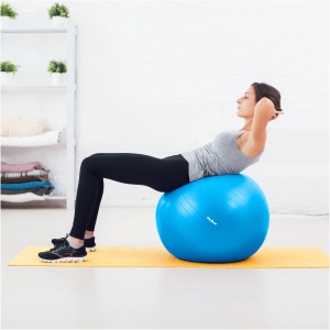 REBEL ACTIVE Pilot lopta za gimnastiku i fitnes sa pumpom plava 55cm RBA-3100-BL - Img 4