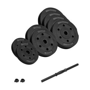 REBEL ACTIVE Set podesivih tegova od 20kg sa sipkom (2x1,25 kg, 2x2,5 kg, 4x3 kg) RBA-2328-20