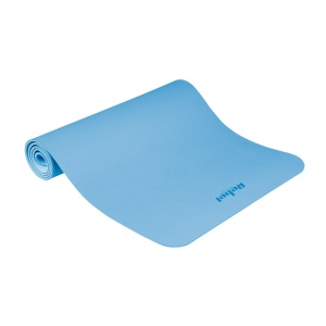 REBEL ACTIVE Strunjača (prostirka) za jogu, pilates i fitnes, 183x61 cm, debljina 1 cm, materijal TPE, plava boja, model RBA-3158-2BL
