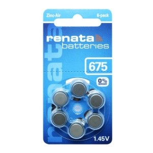 Renata baterija ZA675 1.45V Zink-Air baterija za SLUSNI APARAT, PAK6 (cena po kom.)