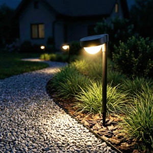 Solarna baštenska lampa 121x110x485 mm - Img 2