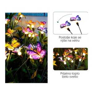 Solarna baštenska lampa - 4 kom. 6 LED - Img 2