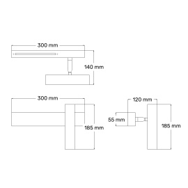 SOLEA 10 ZIDNA LAMPA 15W 3000K CRNA - Img 3