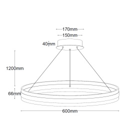 SOLEA 13 LUSTER 48W 3000/4000/6000K CRNA - Img 4