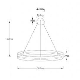 SOLEA 14 LUSTER 48W 3000/4000/6000K CRNA - Img 4