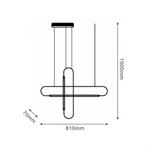 SOLEA 45 LUSTER 20W 3000K CRNA