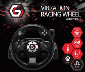 STR-M-40 **Gembird 7-in-1 RACEMASTER racing wheel (PC/PS3/PS4/XBOX360/XBOXONE/SWITCH/ANDROID)(5699) - Img 1