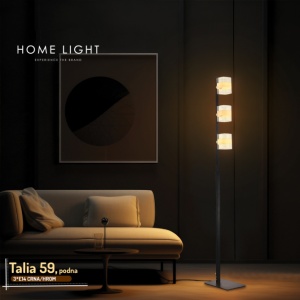 TALIA 59 PODNA LAMPA 3*E14 CRNA/HROM - Img 2