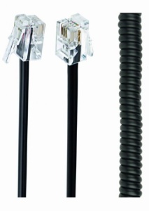 TC4P4CS-2M Gembird Telefonski kabl spiralni za slusalicu, RJ10 (4P4C), 2m, black - Img 2