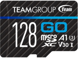 TeamGroup MICRO SDHC/SDXC 128GB GO UHS-I U3 V30, 90/50MB/s +SD Adapter TGUSDX128GU303 - Img 1