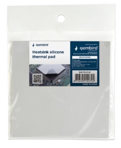 TG-P-01 Gembird Termo podloga za hladjenje CPU/VGA 23g Silver, Therm.cond.>2.0W/m-K, 100x100x1mm