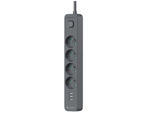 TRACER Produzni kabl 1.5m 4 uticnice sa 3 USB porta sa prenaponskom zastitom i prekidacem grafit TRALIS47026 - Img 6