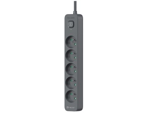 TRACER Produzni kabl 1.8m 5 uticnica sa prenaponskom zastitom i prekidacem grafit TRALIS47023 - Img 2