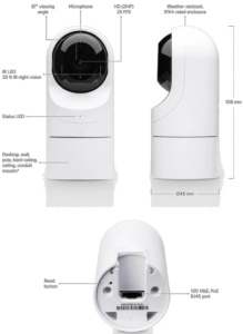UBIQUITI IP kamera sa mikrofonom 2Mpix UVC-G3-FLEX,Bela,IPX4