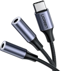 UGREEN USB-C M. na 2 x Audio 3.5mm F. 25cm - Img 1