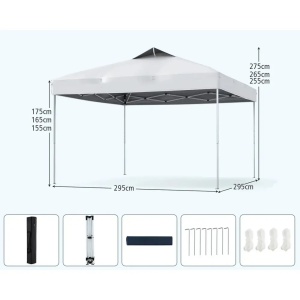 Venturo Garden 3x3m Beli Paviljon sa mehanizmom - Img 3