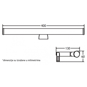 VESTA 237 ZIDNA LAMPA 6W 4000K HROM - Img 2