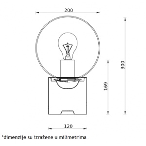 VESTA 522 STONA LAMPA 1*E27 MESING
