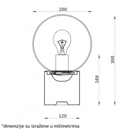 VESTA 522 STONA LAMPA 1*E27 MESING - Img 3