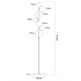 VESTA 601 PODNA LAMPA 7*G9 CRNA - Img 3