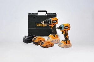 Villager set bušilica VLP 5121 + odvrtač VLP 6420, baterija 1x2,0Ah,1x4,0Ah, punjač 2,4A