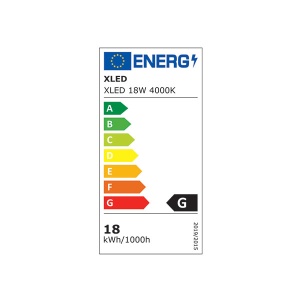 XLED 18W 4000K Nadgradni cetvrtasti LED panel plasticni ,1890Lm,217*217*31mm, Ra80, IP20 crni - Img 2