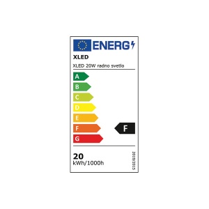 XLED 20W radno svetlo LED reflektor 6500K,IP54,RA80,DC5V,Crni - Img 2