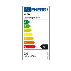 XLED 24W Nadgradna okrugla LED lampa PP+PP IP54,6500K φ195*38 - Img 2