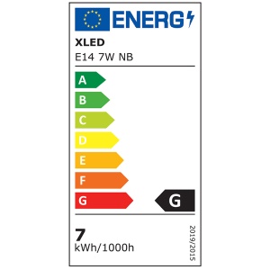 XLED E14 7W NB LED Sijalica 4000K,560Lm,220V,sveća-minjon - Img 3
