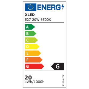 XLED E27 20W 6500K LED Sijalica,1600Lm,220V,Hladno Bela - Img 2