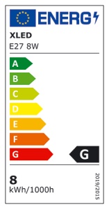 XLED E27 8W LED sijalica 3000K/Toplo Bela/640Lm/G45/220V/Kratko grlo-za lampe - Img 2