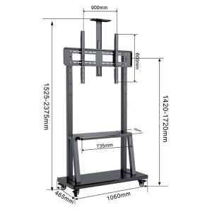 Xstand 55/100 podni pokretni nosač za TV/VESA 900x600/do 120kg - Img 2