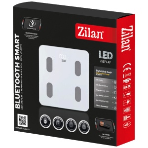 Zilan Pametna vaga za merenje, do 180kg, LED, Bluetooth, bela - ZLN8979 - Img 2