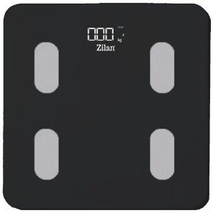 Zilan Pametna vaga za merenje, do 180kg, LED, Bluetooth, crna - ZLN8980