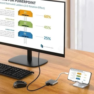 3u1 USB HUB, HDMI+USB-A i USB-C(PD) - Img 2