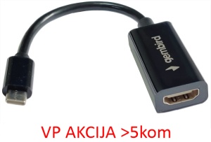 A-CM-HDMIF-03 ** Gembird TYPE-C TO HDMI 11cm CABLE (alt.A-CM-HDMIF-01, UH401, 479) - Img 3