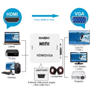 A-HDMI-VGA-Mini ** Gembird input HDMI to VGA (901) (289) - Img 1