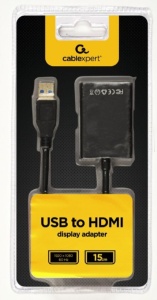 A-USB3-HDMI-02 Gembird USB 3.0 to HDMI display adapter, black - Img 3
