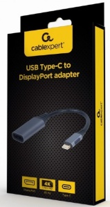 A-USB3C-DPF-01 Gembird USB Type-C to DisplayPort male adapter, space grey A - Img 2