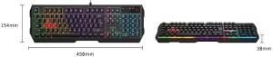 A4-B135N A4Tech Bloody Gejmerska svetleca tastatura(NEON LED), black, USB, US layout - Img 2