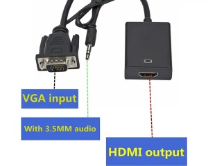 Adapter konverter VGA-HDMI+Audio Linkom M/Ž - Img 4