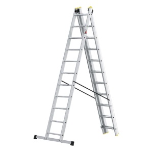 Aluminijumske trodelne merdevine 3x11 gazišta 150 kg