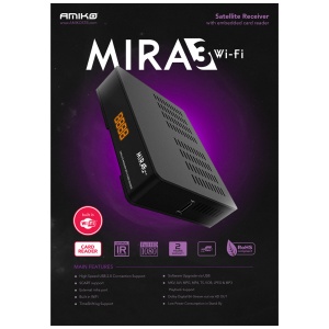 Amiko Prijemnik satelitski, DVB-S/S2, Full HD, USB, WiFi - MIRA3 WIFI - Img 3